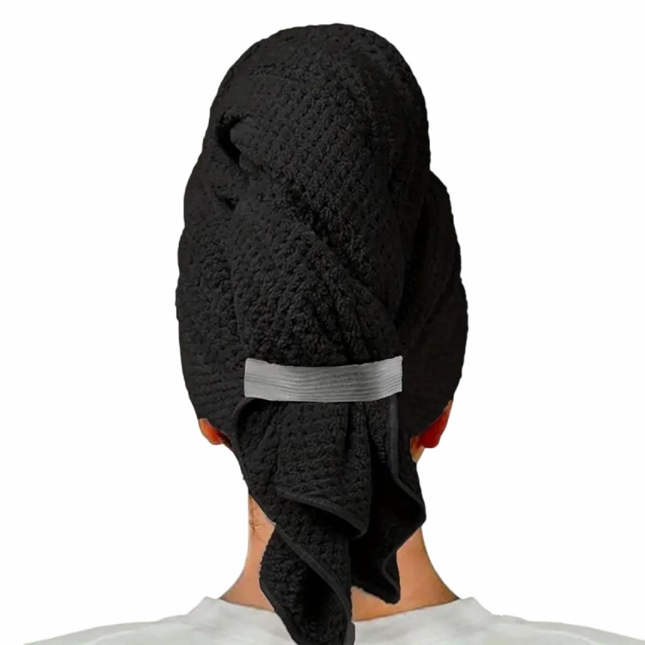 Полотенце-тюрбан микрофибровое для сушки длинных волос Черное (2558403359)