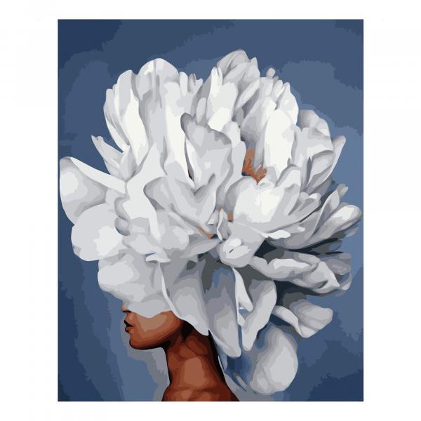 Набор для росписи по номерам Strateg Изысканный пион 40х50 см (VA-2564-mt)