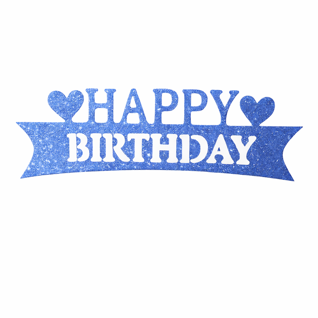 Топер для торта Happy Birthday 15x4 см Синий (0018/4) Топер для торта Happy Birthday 15x4 см Синий (0018/4)