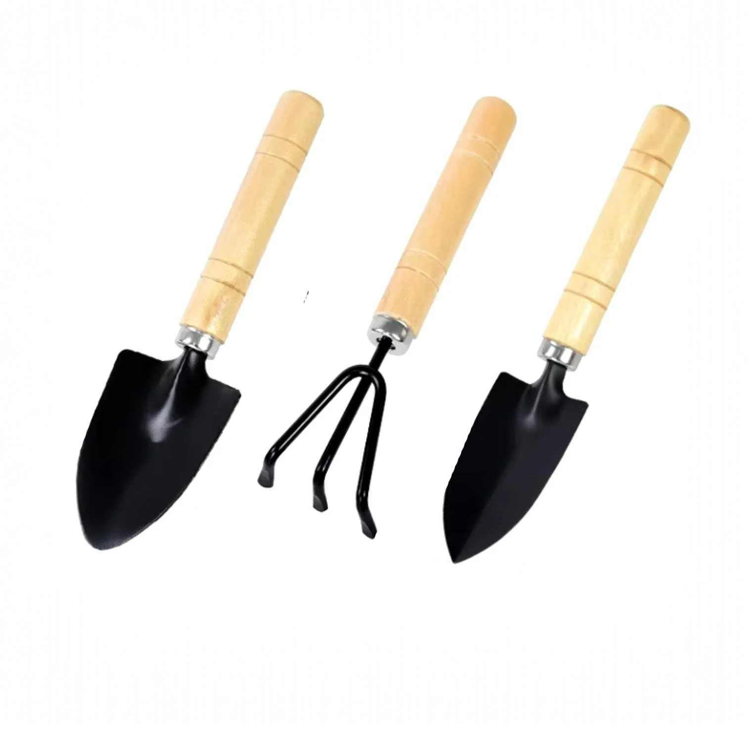 Набір міні-лопаток для садівництва з дерев'яними ручками 3 шт. (id_3069)