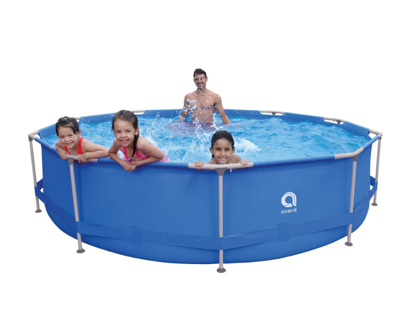 Бассейн каркасный круглый Avenli 360х76 см 6125 л фильтр-насос 10 ножек Синий (17799)