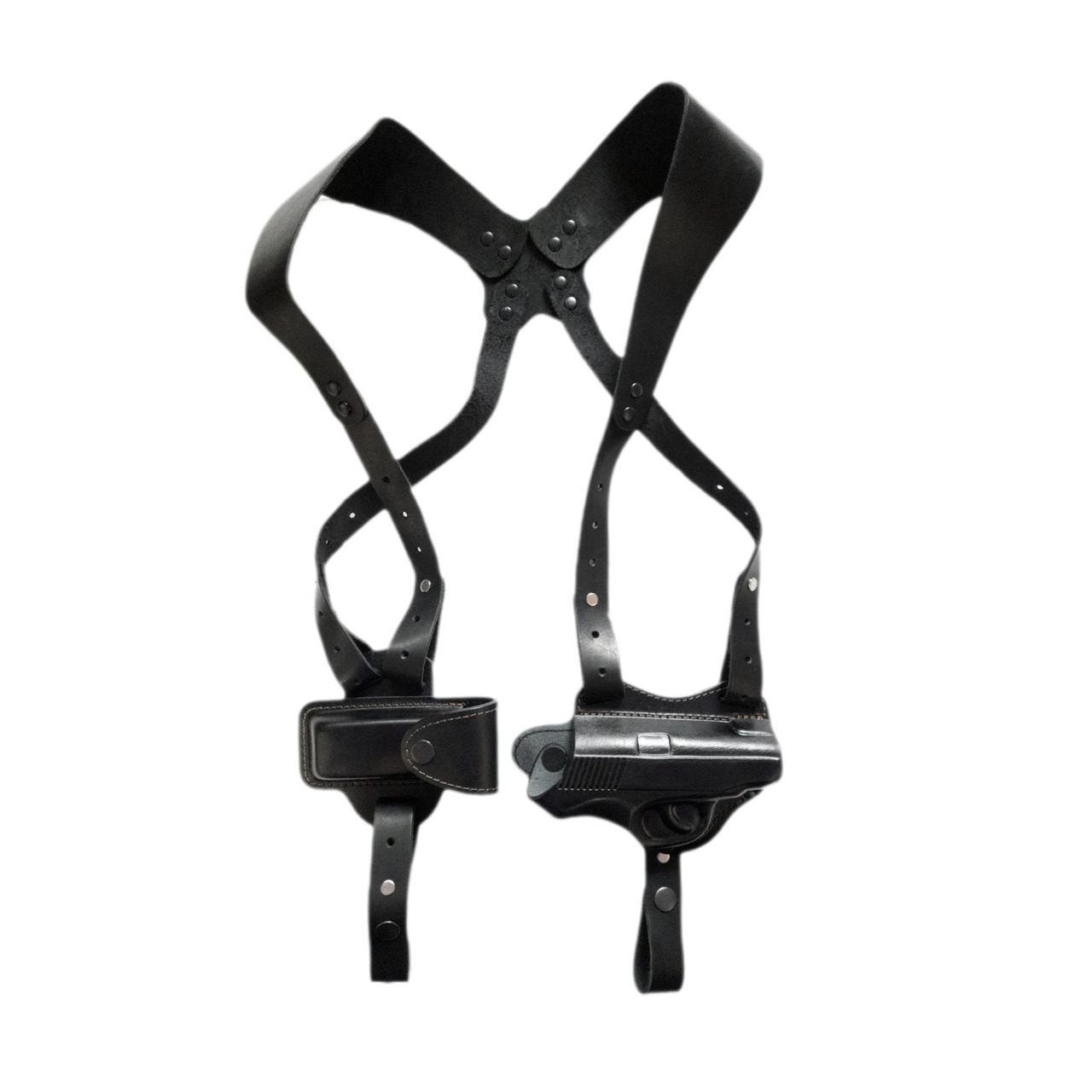 Кобура двусторонняя ПМ формованная с чехлом под магазин Черный (1839053780)