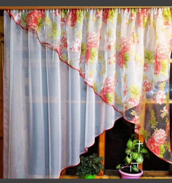 Шторы Стелла левая Белый/Пион (1609407101) Шторы Стелла левая Белый/Пион (1609407101)