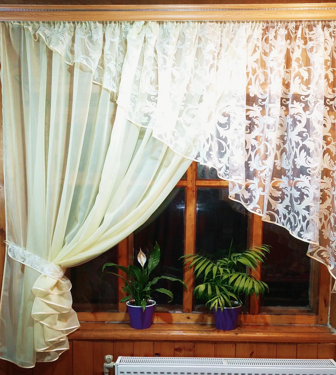 Шторы Анжелика вензель левая Лунный (1174220751) - фото 1 Шторы Анжелика вензель левая Лунный (1174220751) - фото 1