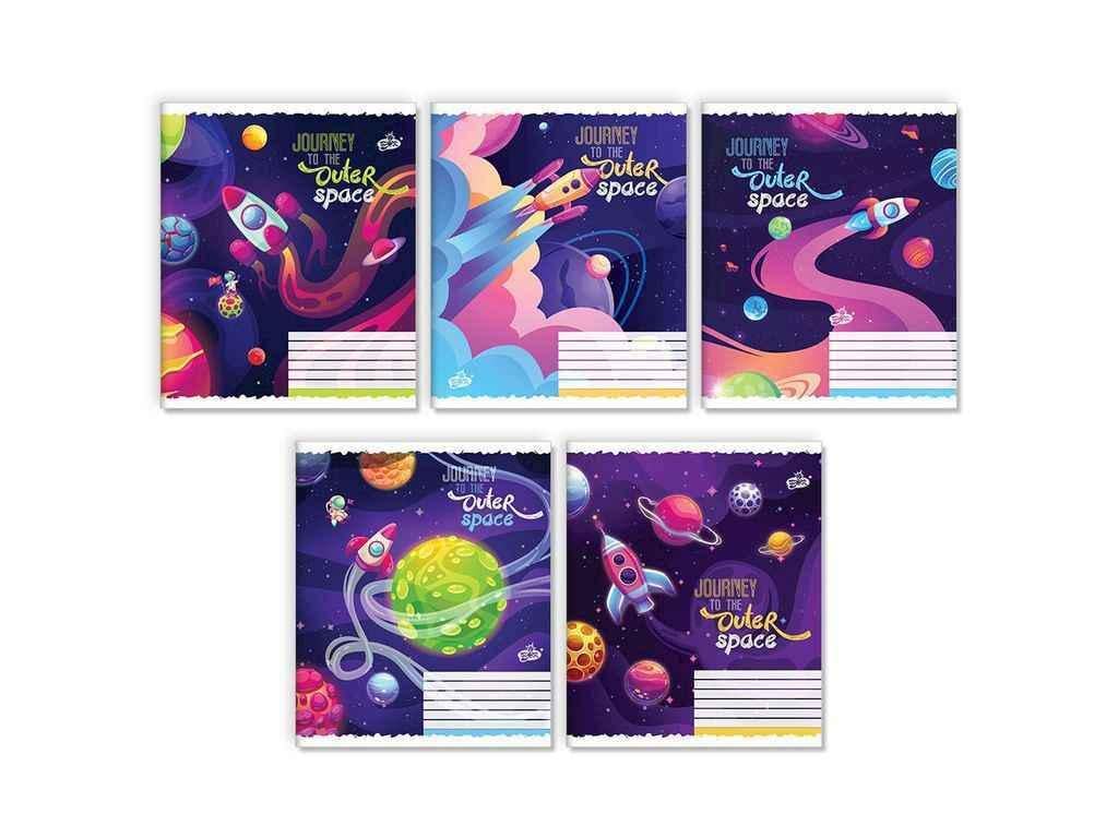 Тетрадь в клетку Бріск 18 л. 25 шт. ТВ-108 №2432 Космическое путешествие (1065684)