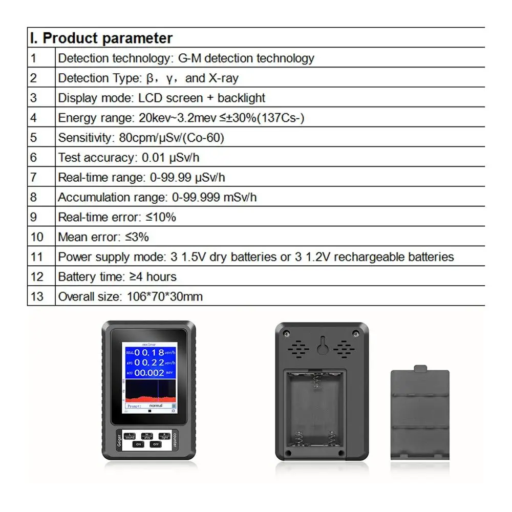 Счетчик uейгера BR-9B Kailishen BR-9B X-ray ruy β-ray - фото 5