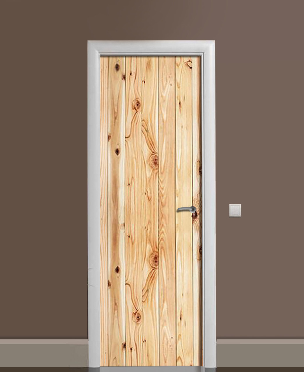 Наклейка 3D на дверь Zatarga "Фактурное дерево" 650х2000 мм виниловая
