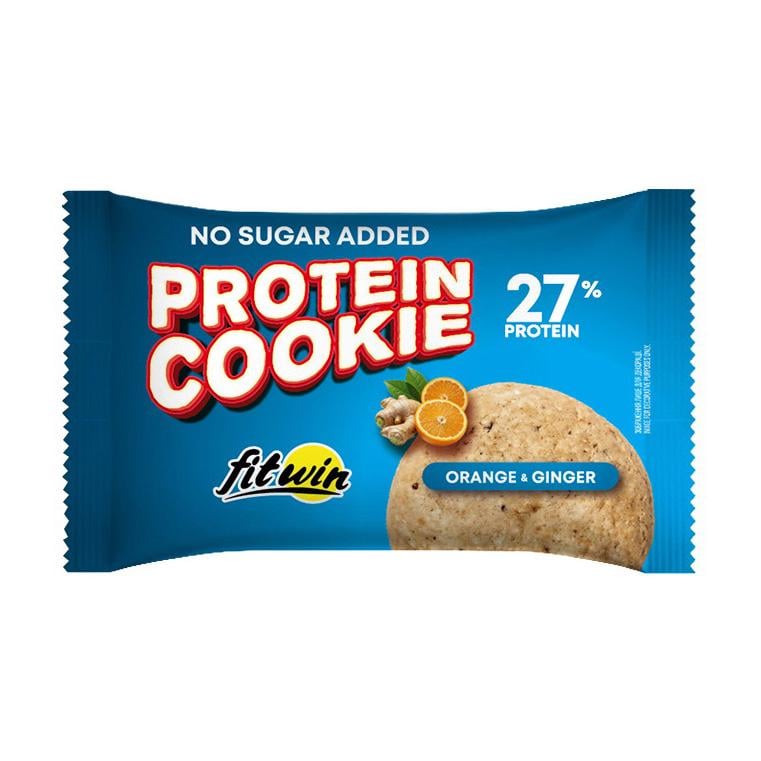 Протеїнове печиво 11 г білка без добавленного сахара FitWin Protein Cookie 27% 40 г Апельсин/Імбир