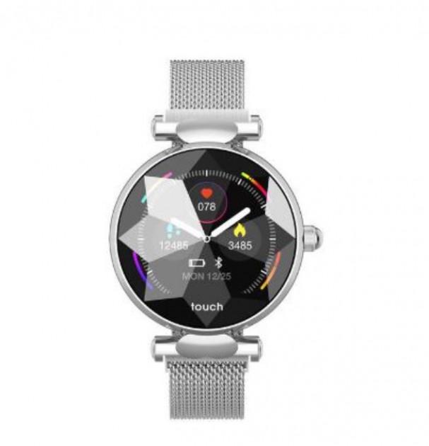 Женский смарт-браслет SUNROZ B80 1,04" IP67 Серебряный (SUN3626)