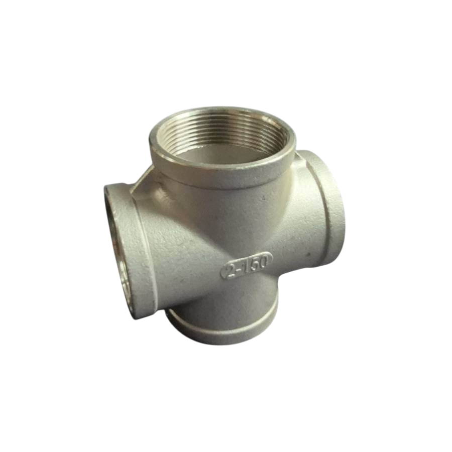 Крестовина муфтовая Ду50 нержавеющая сталь AISI304 ВР BSPP Class 150 90° 2" (29203307) - фото 1 Крестовина муфтовая Ду50 нержавеющая сталь AISI304 ВР BSPP Class 150 90° 2" (29203307) - фото 1