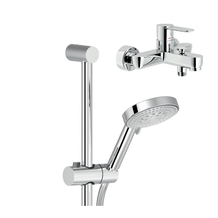 Смеситель для ванны Nobili SA991AD140/66CR с воронкой для душа Хром (-SA991AD140/66CR)