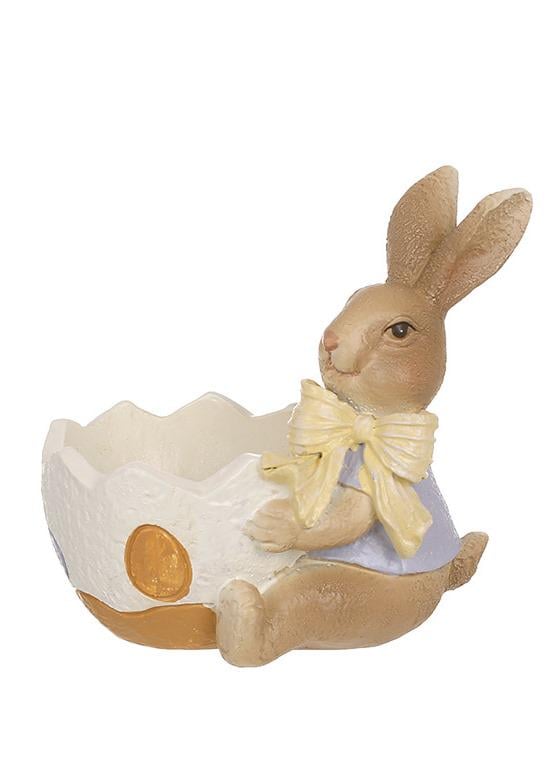 Підставка під яйце Заєць з бантом 9,5x6x9 см (890-287)