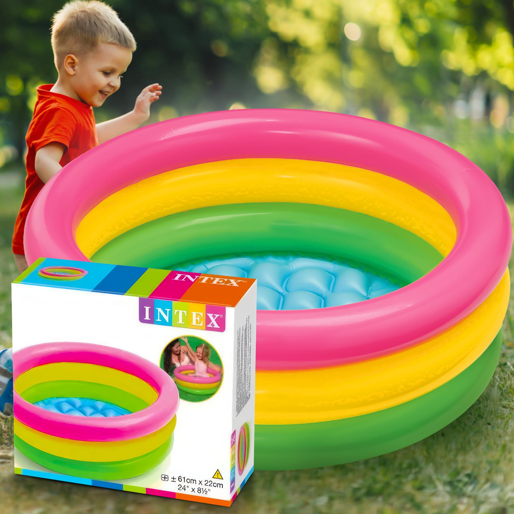 Дитячий надувний басейн Intex 58924 Веселка 56 л - фото 2 Дитячий надувний басейн Intex 58924 Веселка 56 л - фото 2