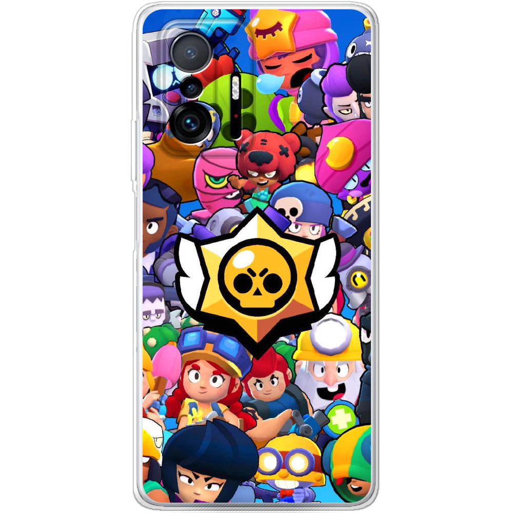 Чехол BoxFace Xiaomi 11T / 11T Pro Brawl Stars Прозрачный силикон (43423-up2389-43423) - фото 1