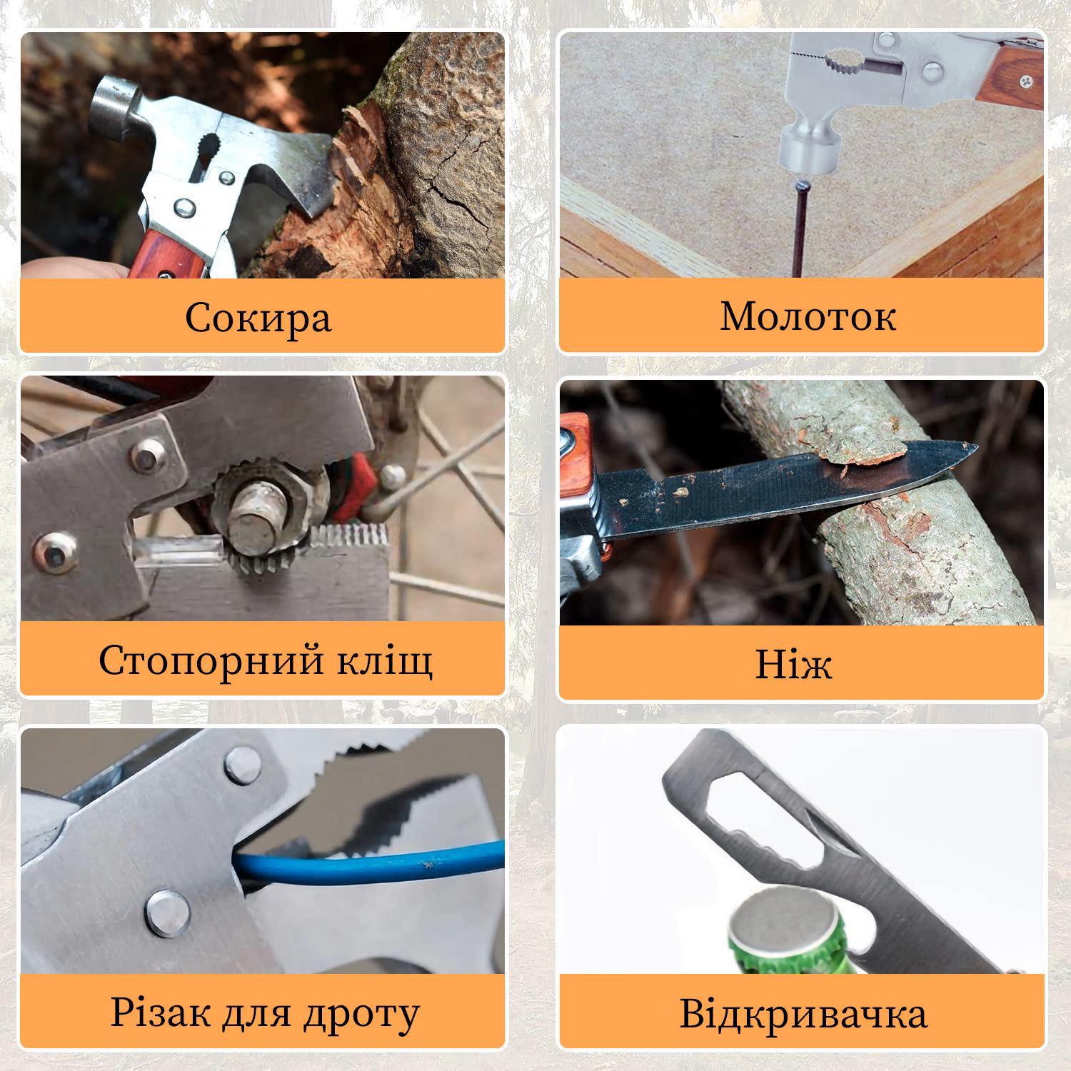 Мультитул с топориком (00-00000054) - фото 7 Мультитул с топориком (00-00000054) - фото 7