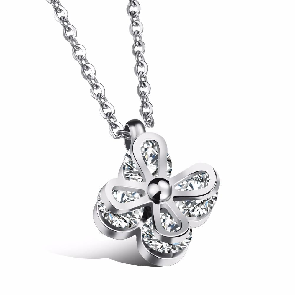 Подвеска женская с камнями из медицинской стали (PSw-016)