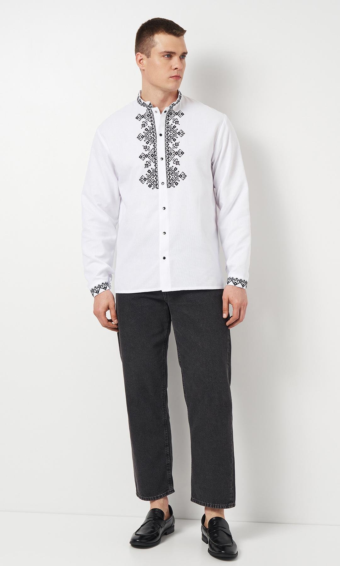 Вишиванка чоловіча Вишиваночка р. 44 Білий (3146-5) - фото 2