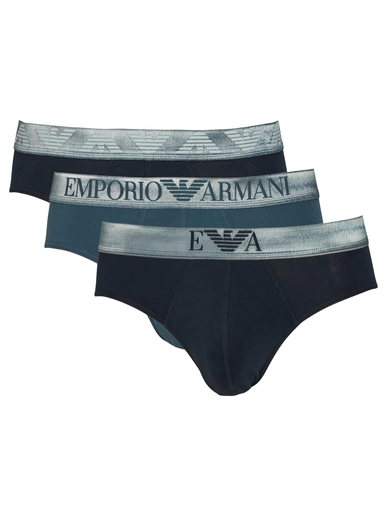 Трусы-слипы мужские Emporio Armani М 3 шт. Синий (EM000258-blu-or)