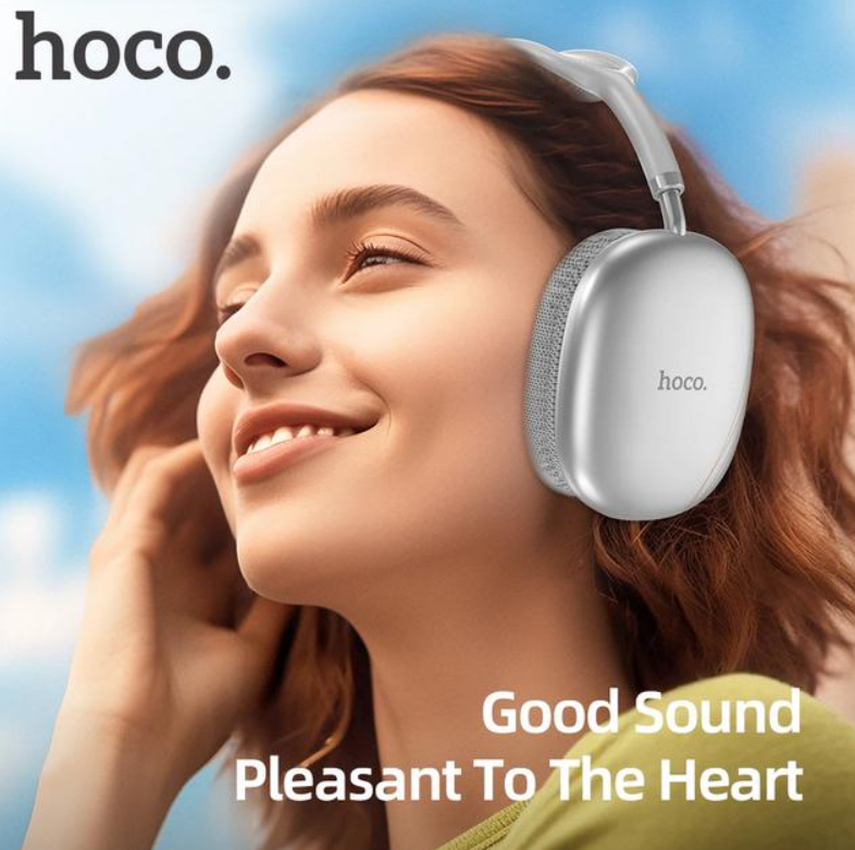 Навушники бездротові Hoco Triumph BT headphones W35 Air Silver BT5.3 AUX/TF 45h Срібний - фото 3