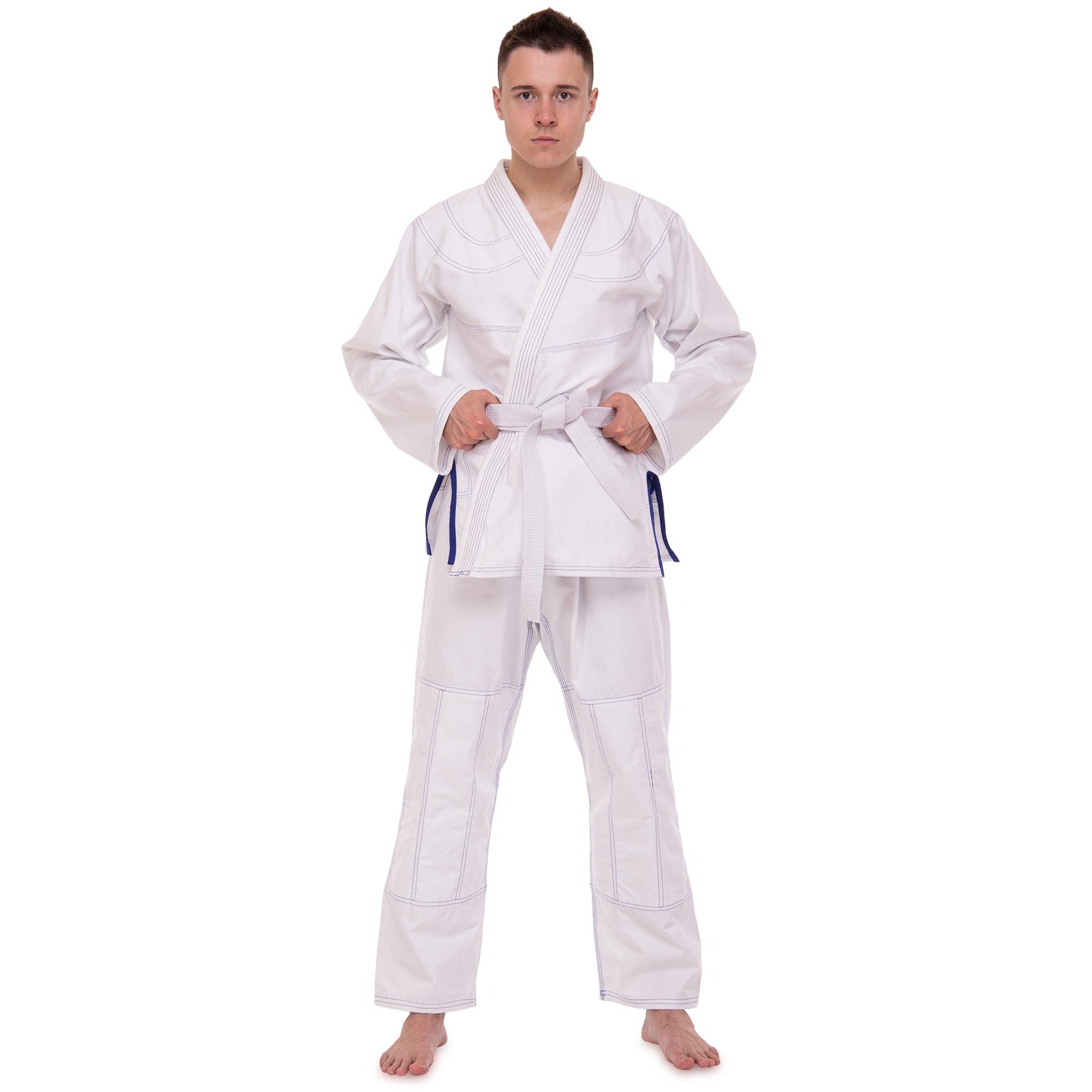 Кимоно джиу-джитсу VLO VL-6650 350 г/м2 пояса не имеет в комплекте р. 4/170 см Белый (6936116105562)