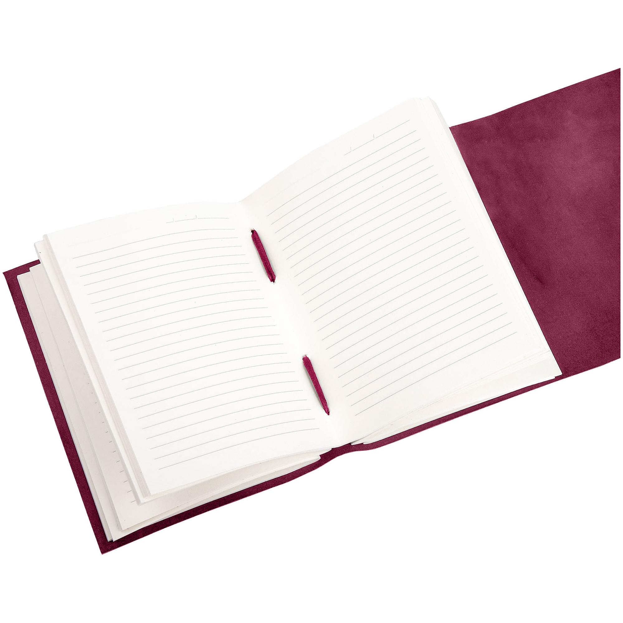 Жіночий блокнот Comfy Strap В6 в лінію ручної роботи зі шкіри Кайзер Бордовий - фото 6