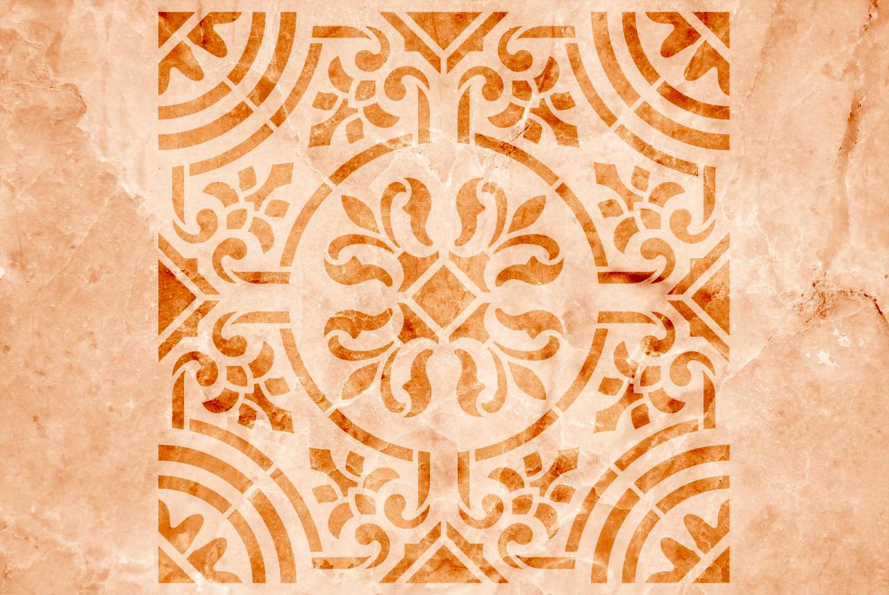 Трафарет DFA Квадратный узор для штукатурки и краски многоразовый 0,3-1 мм (K00125)