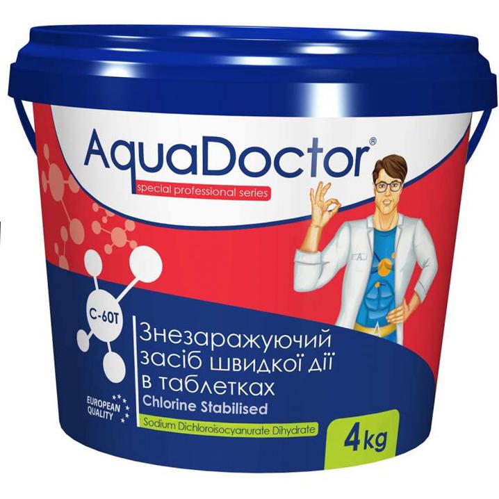 Хлор шоковый для бассейна AquaDoctor C-60T 4 кг в таблетках (8984854)