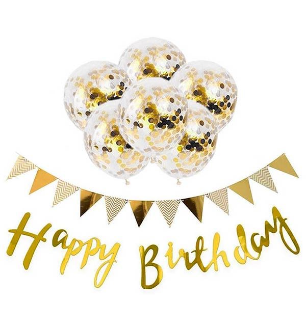 Праздничный набор воздушных шаров Birthday 8 пр.