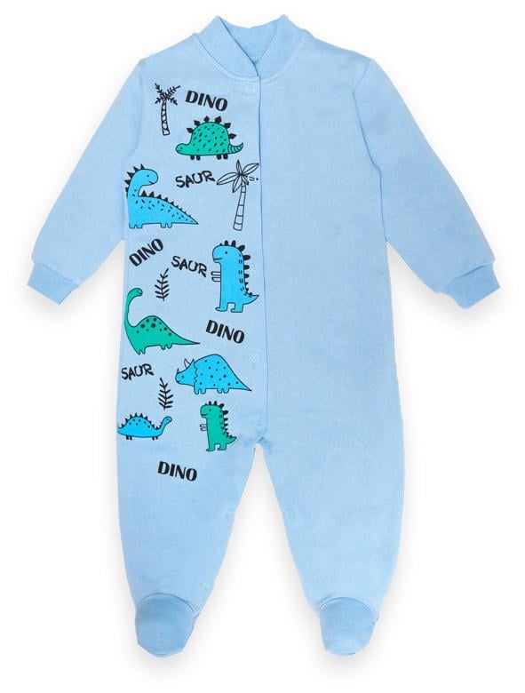 Комбінезон дитячий бавовняний для хлопчика Gabbi КВ-22-2-28 Dino 68 см Блакитний (13310)