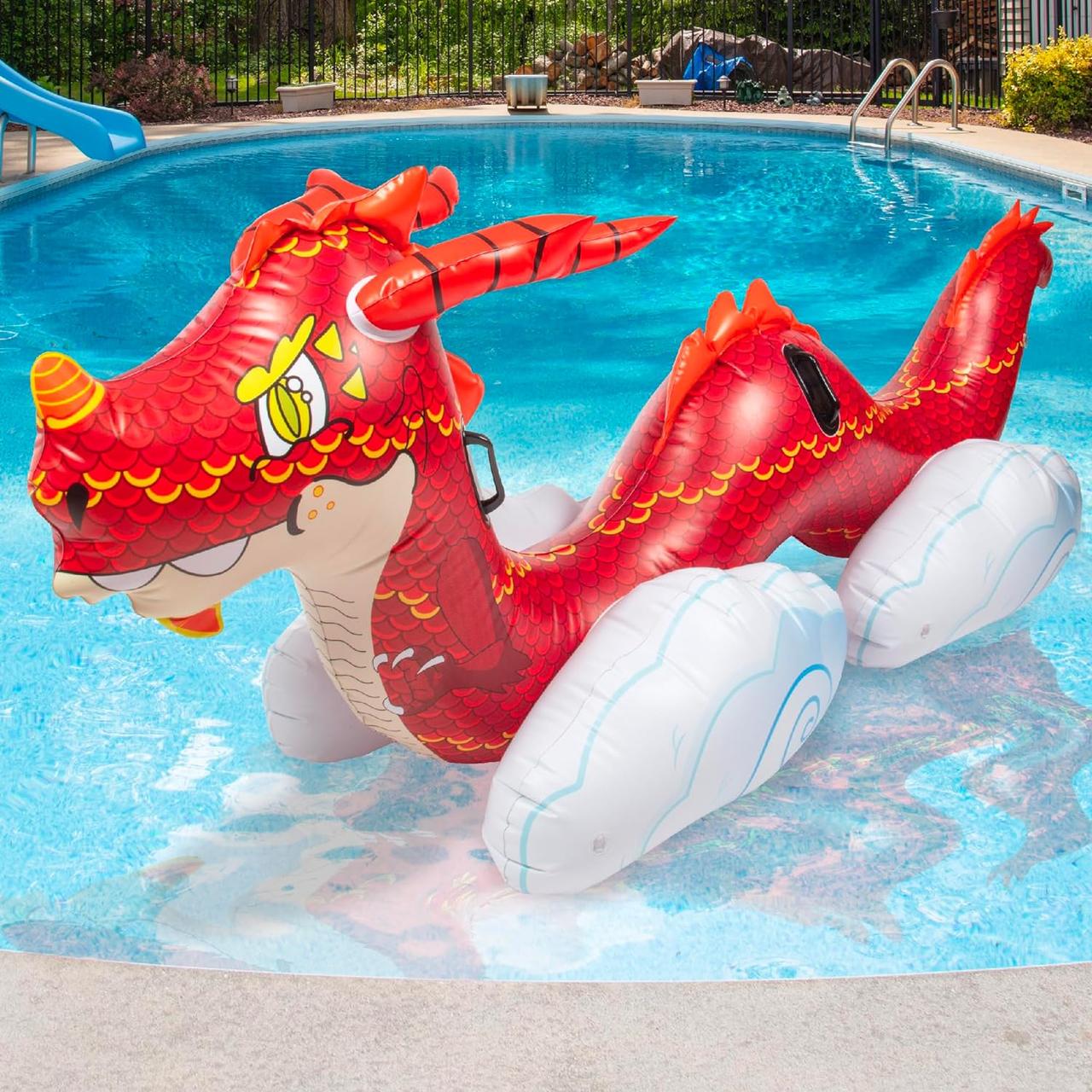 Надувна платформа Гігантський дракон для плавання в басейні на 2 особи