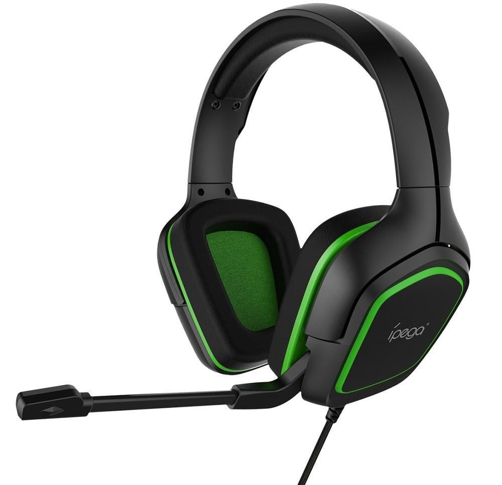 Наушники игровые iPega Gaming PG-R006G 108 дБ черно-зеленые