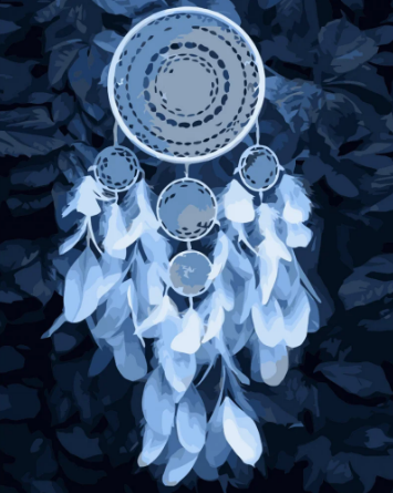 Картина по номерам Strateg Ловец снов из перьев 40x50 см (VA-3707)