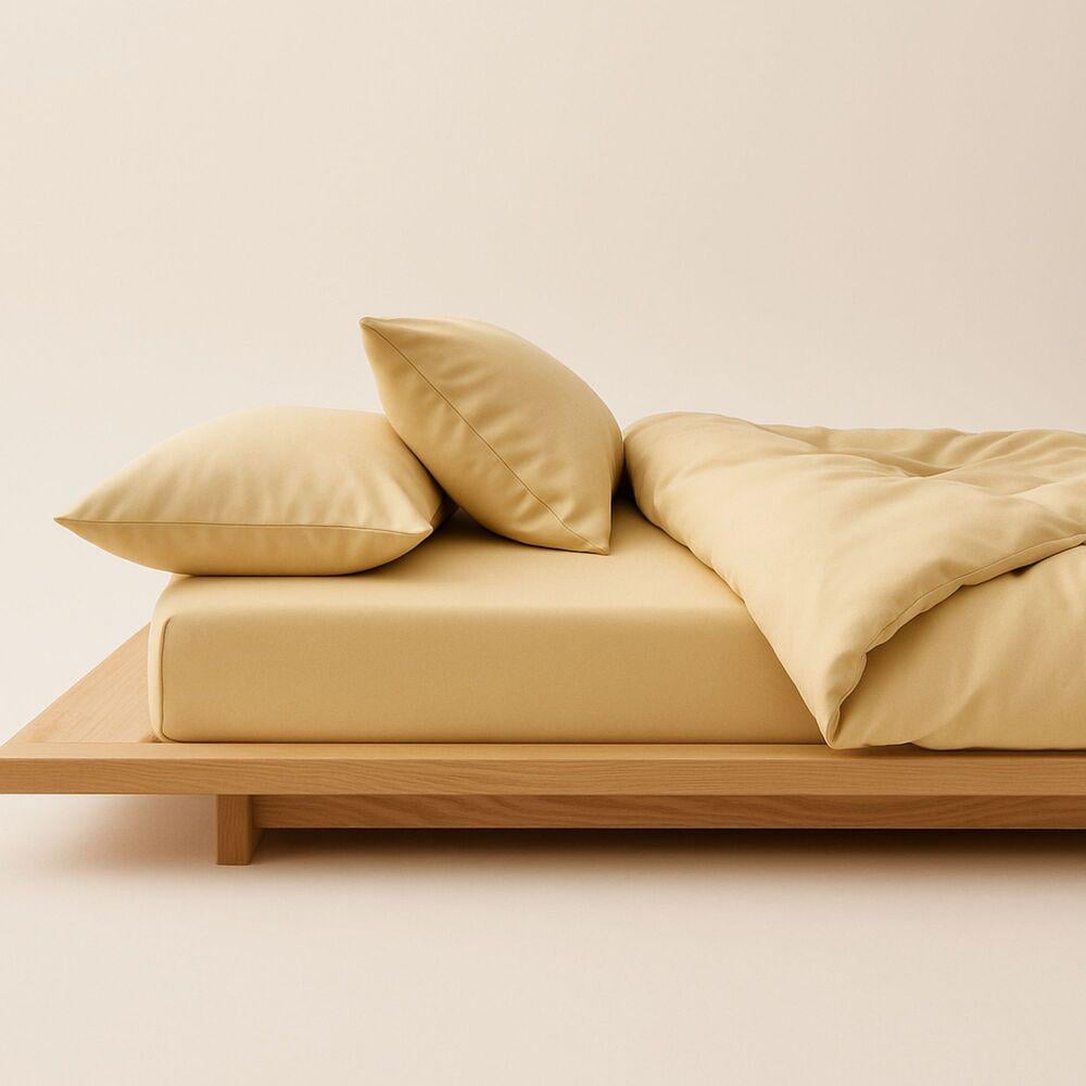 Комплект постільної білизни IDEIA сатин бавовна преміум з трикотажним простирадлом на резинці євро 200х220 см Бежевий (26853) - фото 1 Комплект постільної білизни IDEIA сатин бавовна преміум з трикотажним простирадлом на резинці євро 200х220 см Бежевий (26853) - фото 1