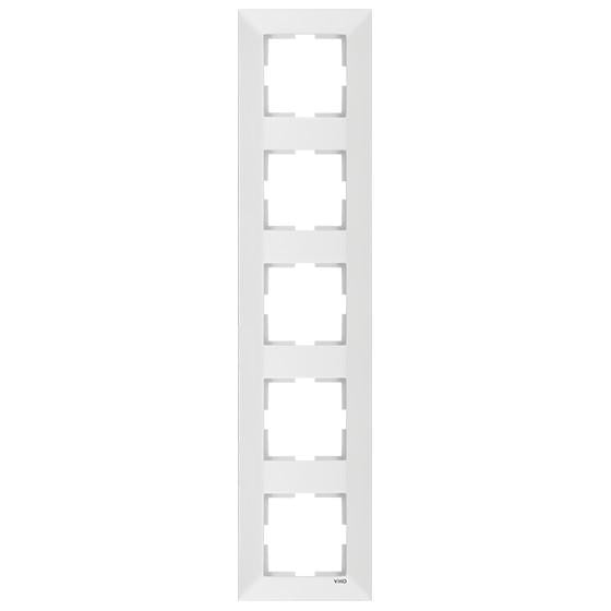 Рамка на 5 мест вертикальная VIKO Meridian Белый (90979025-WH)