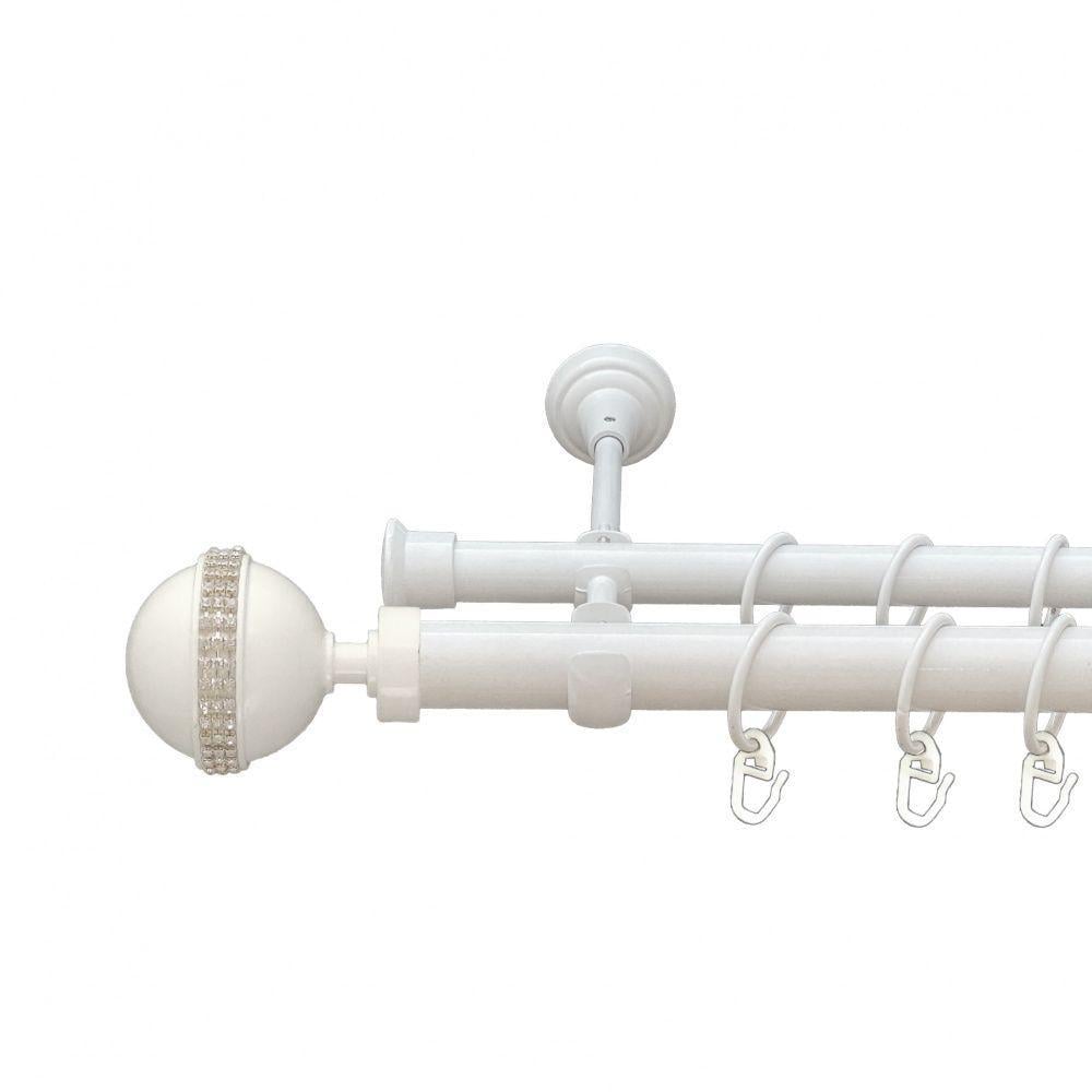 Карниз для штор Orvit Авея двухрядный 25/19 мм 300 см Арктик (000-7210)