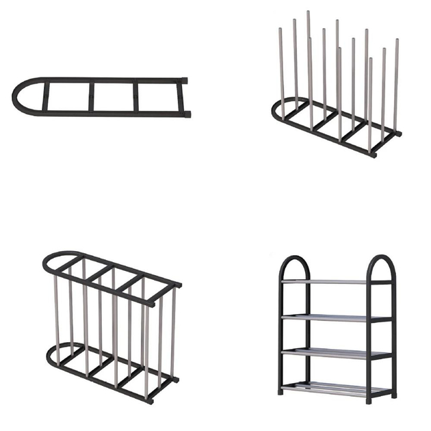 Полка для обуви металлическая на 4 секции 57х41х19 см - фото 6