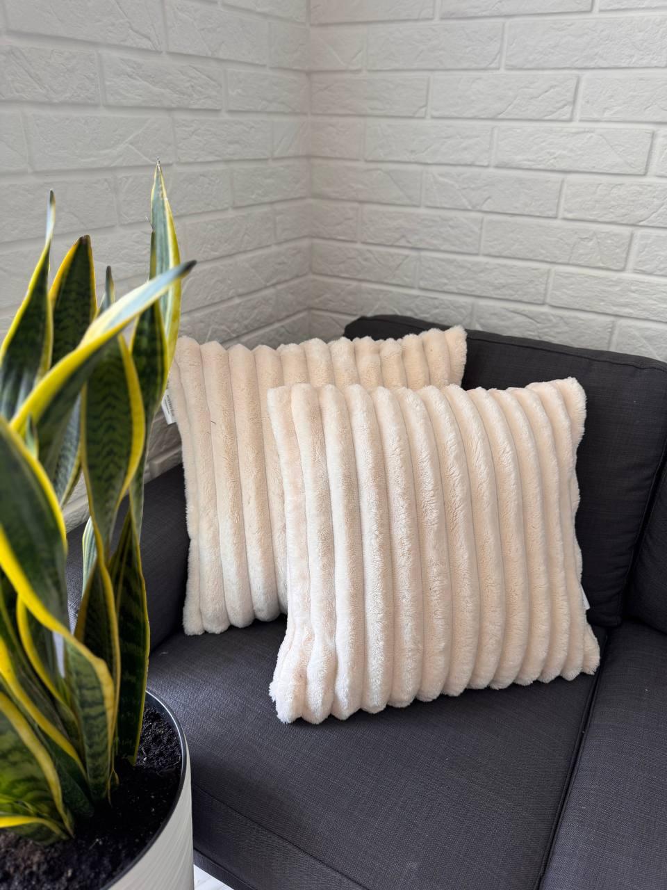 Наволочки декоративные Шарпей 2 шт. 50х50 см Бежевый (Д-dek-navolochka-001-04) - фото 2