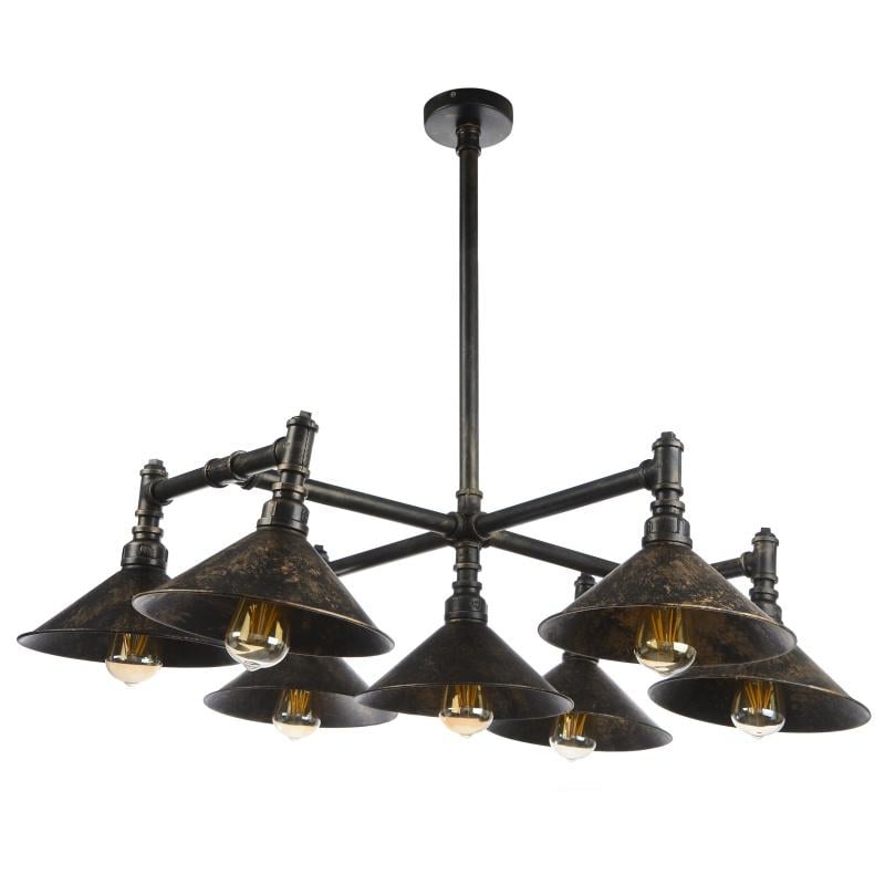 Люстра потолочная лофт паук Brille BL-296S/7 E27 на 7 плафонов