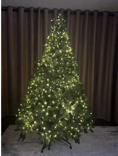 Гірлянда феєрверк-мішура хвойна лапа USB/мережа 1500 LED 50 м зелений дріт Теплий білий (Mishura -50) - фото 2 Гірлянда феєрверк-мішура хвойна лапа USB/мережа 1500 LED 50 м зелений дріт Теплий білий (Mishura -50) - фото 2