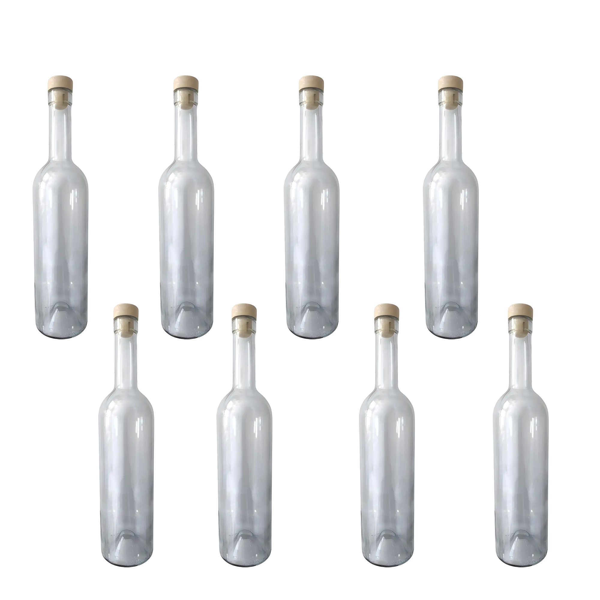Пляшка винна із пробкою 0,75 л 8 шт. Прозорий (21899672)