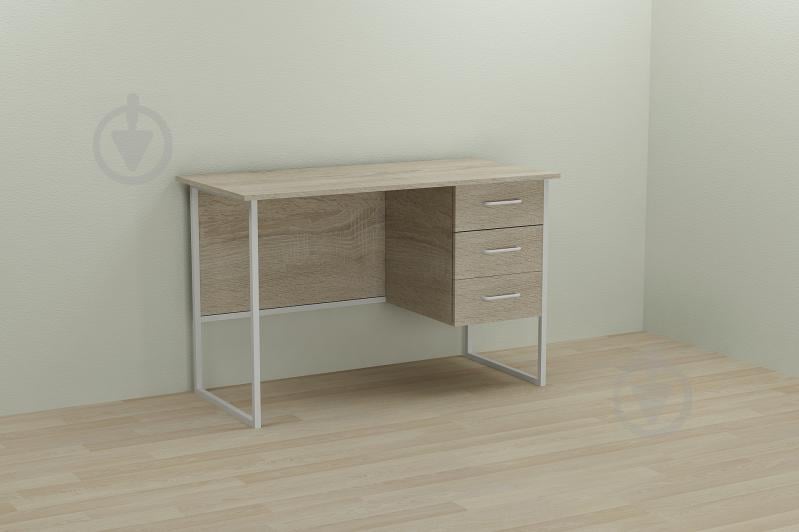 Компьютерный стол Ferrum-decor Гарри 75x140x70 белый ДСП Дуб Сонома 16мм Компьютерный стол Ferrum-decor Гарри 75x140x70 белый ДСП Дуб Сонома 16мм