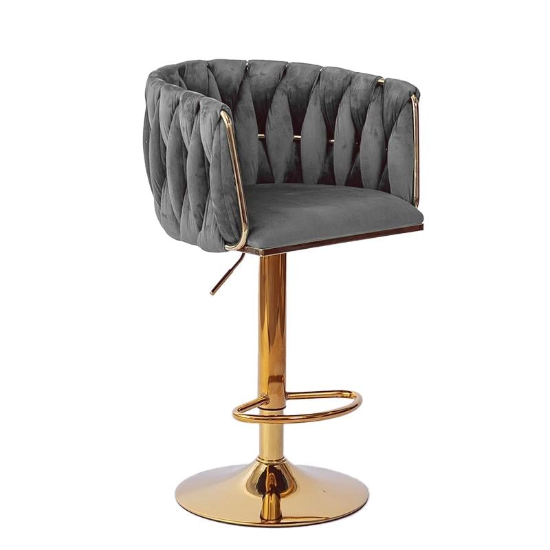 Барний стілець Just Sit MARBELLA велюр Сірий (26468310)