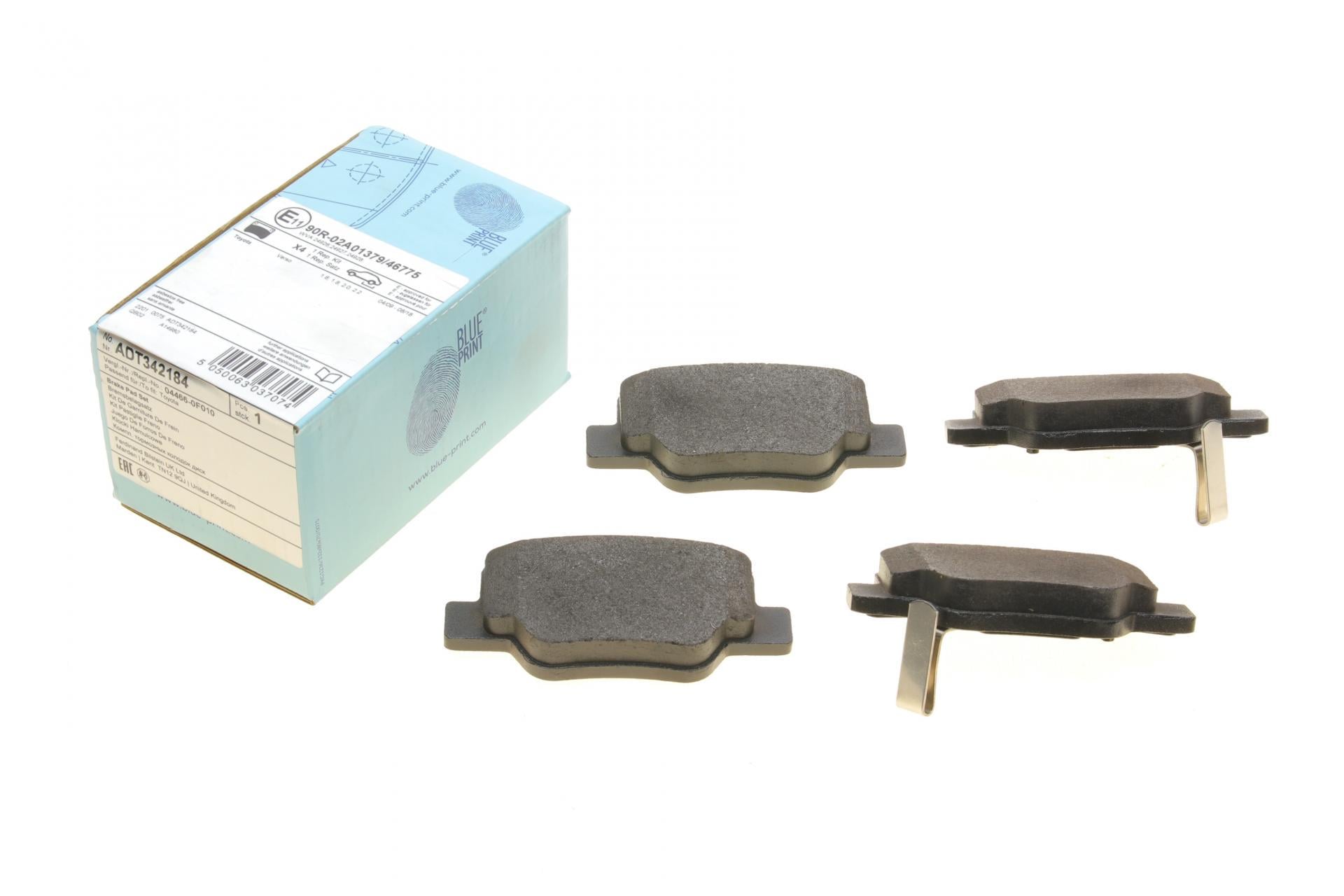 Колодки тормозные задние BLUE PRINT для Toyota Verso 09-18 (ADT342184)