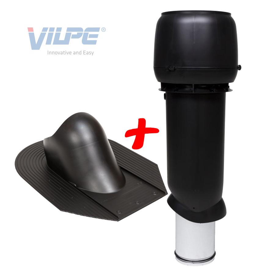 Выход вентиляционный Vilpe для битумной черепицы утепленный Ø 160 мм 700 мм 9005 Черный (30078941) - фото 2 Выход вентиляционный Vilpe для битумной черепицы утепленный Ø 160 мм 700 мм 9005 Черный (30078941) - фото 2
