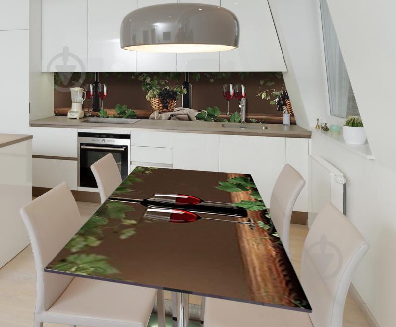 Наклейка виниловая на стол Zatarga  "Виноград в корзине" 650х1200 мм