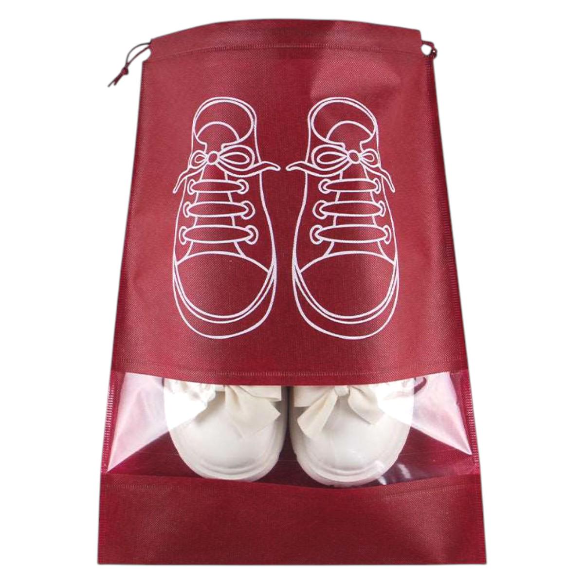 Чехол для хранения и перевозки обуви Shoe Bag на затяжках с окошком 32х44 см (WW58742-4)