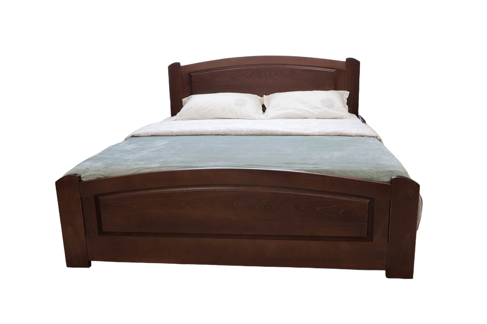 Кровать классическая двуспальная ДримКО Эдель из массива бука лак покрытия 160х200 см Коричневый (30150)