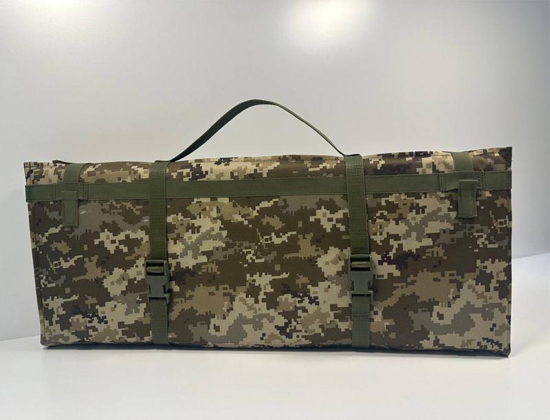 Каремат раскладной M-KET для сидения и сна 10 мм на 6 секций 1,8 м х 70 см с ручкой Пиксель - фото 1 Каремат раскладной M-KET для сидения и сна 10 мм на 6 секций 1,8 м х 70 см с ручкой Пиксель - фото 1