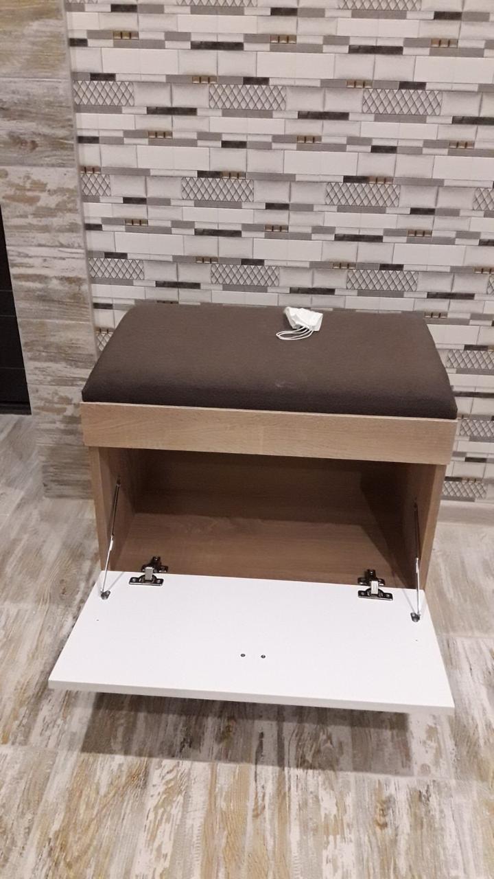 Тумба для обуви Еверест Соната 600 Дуб сонома/Белый (26762539) - фото 2 Тумба для обуви Еверест Соната 600 Дуб сонома/Белый (26762539) - фото 2