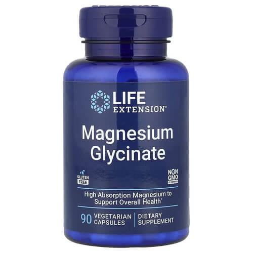 Магний Life Extension Magnesium Glycinate 90 растительных капс. (LEX-25359)
